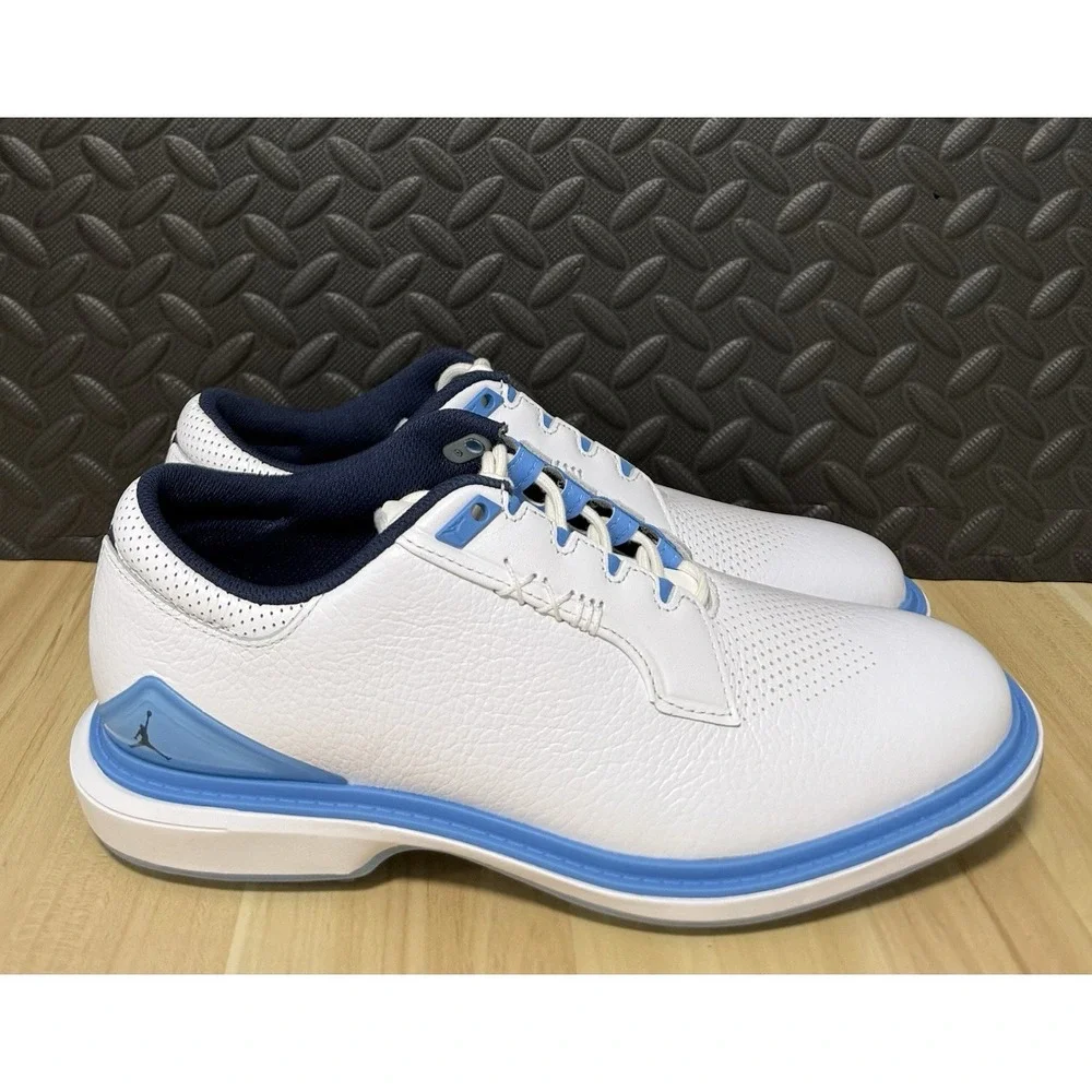 Jordan ADG 5 Golf Shoes UNC FQ6642-104 White University Blue Mens Size 7.5 NEW